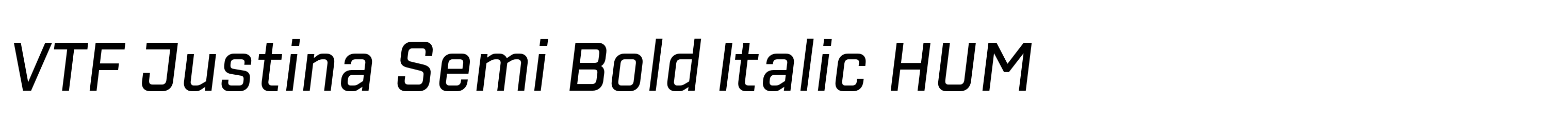VTF Justina Semi Bold Italic HUM